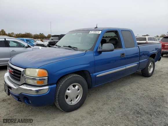 2003 GMC Sierra 1500 SLT with VIN 2GTEC19T231292128, listed as a Copart auction lot 81109314 with 162,972 mi miles and Salvage Title. Bid and sale history available at carsss.com. Image 1.