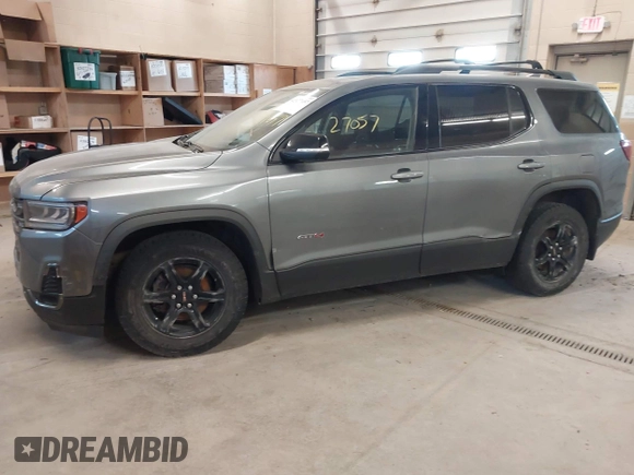 2021 GMC Acadia AT4 with VIN 1GKKNLLS2MZ208492, listed as a IAAI auction lot 42027057 with 87,745 mi miles. Bid and sale history available at carsss.com. Image 2.