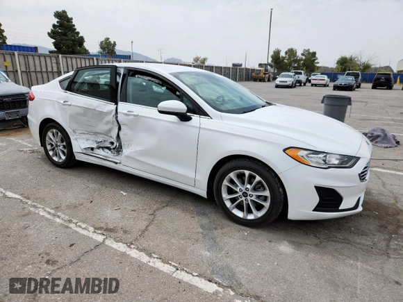 2020 Ford Fusion SE with VIN 3FA6P0HD0LR167482, listed as a Copart auction lot 59154645 with 68,292 mi miles and Salvage title. Bid and sale history available at DreamBid. Image 4.