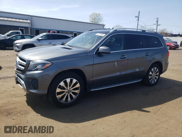 2018 Mercedes-Benz GLS 450 with VIN 4JGDF6EE1JB182610, listed as a Copart auction lot 53777445 with 54,763 mi miles and Salvage Title. Bid and sale history available at DreamBid. Image 1.