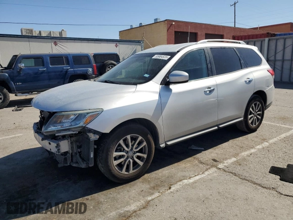 2015 Nissan Pathfinder Platinum with VIN 5N1AR2MMXFC678664, listed as a Copart auction lot 55984535 with 121,831 mi miles and Salvage title. Bid and sale history available at DreamBid. Image 1.