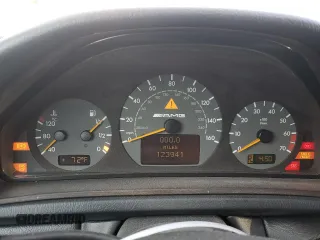 2002 Mercedes-Benz CLK 55 AMG with VIN WDBLK74GX2T093407, listed as a Copart auction lot 42974935 with 123,941 mi miles and Salvage Title. Bid and sale history available at DreamBid. Image 9.