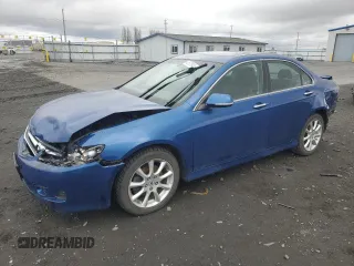2007 Acura TSX Navi with VIN JH4CL96997C003727, listed as a Copart auction lot 48572945 with 154,080 mi miles and Salvage Title. Bid and sale history available at carsss.com. Image 1.