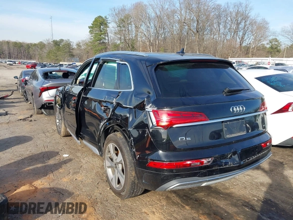 2023 Audi Q5 Premium with VIN WA1ABAFYXP2054089, listed as a IAAI auction lot 41618177 with 24,771 mi miles and . Bid and sale history available at DreamBid. Image 3.