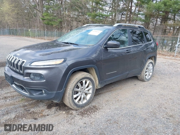 2016 Jeep Cherokee Limited with VIN 1C4PJMDB8GW309110, listed as a IAAI auction lot 41990343 with 163,054 mi miles. Bid and sale history available at carsss.com. Image 2.