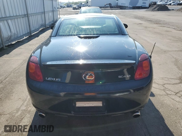 2002 Lexus SC 430 with VIN JTHFN48Y320002422, listed as a Copart auction lot 57104945 with 147,745 mi miles and Clean Title. Bid and sale history available at DreamBid. Image 6.