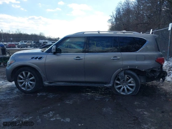 2012 Infiniti QX56 7-passenger with VIN JN8AZ2NE8C9021645, listed as a IAAI auction lot 41409392 with NaN miles. Bid and sale history available at carsss.com. Image 14.