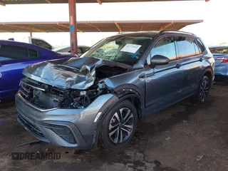 2022 Volkswagen Tiguan S with VIN 3VV1B7AX8NM146414, listed as a IAAI auction lot 41773162 with 115,193 mi miles and . Bid and sale history available at DreamBid. Image 2.