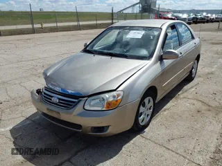 2008 Kia Spectra SX with VIN KNAFE121985552051, listed as a IAAI auction lot 41887222 with 45,308 mi miles. Bid and sale history available at carsss.com. Image 17.