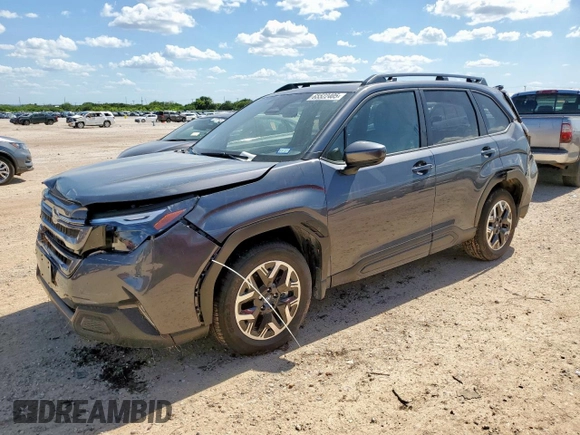 2025 Subaru Forester Premium with VIN JF2SLDDC3SH556529, listed as a Copart auction lot 65522405 with Not provided miles and Salvage title. Bid and sale history available at DreamBid. Image 1.