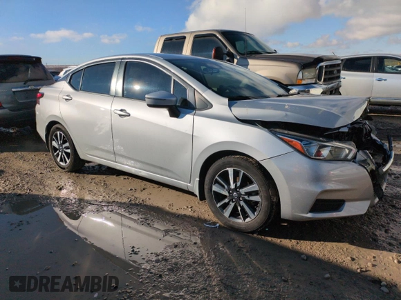 2021 Nissan Versa SV with VIN 3N1CN8EV4ML848265, listed as a Copart auction lot 46469795 with 51,987 mi miles and Salvage title. Bid and sale history available at DreamBid. Image 4.