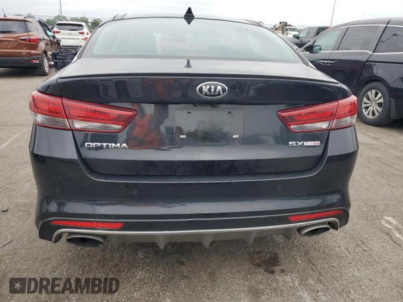 2018 Kia Optima SX with VIN 5XXGW4L2XJG224863, listed as a Copart auction lot 58701575 with 79,673 mi miles and Salvage title. Bid and sale history available at DreamBid. Image 6.