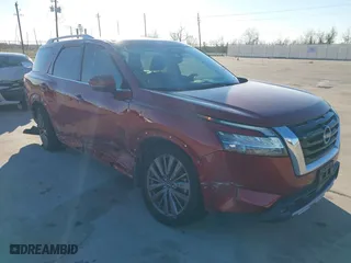 2022 Nissan Pathfinder SL with VIN 5N1DR3CB5NC267996, listed as a IAAI auction lot 41230509 with 69,870 mi miles. Bid and sale history available at carsss.com. Image 1.
