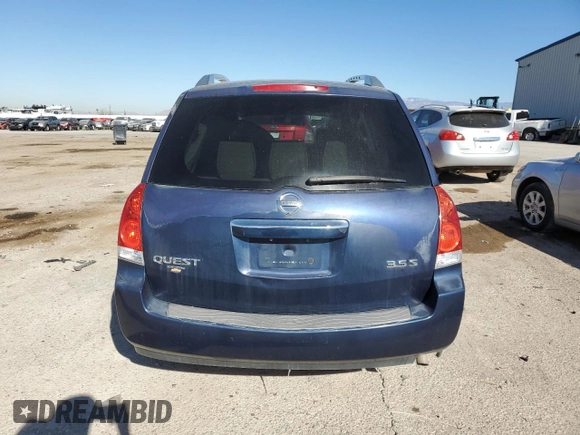 2009 Nissan Quest S with VIN 5N1BV28U69N104646, listed as a Copart auction lot 88790275 with 117,640 mi miles and Clean Title. Bid and sale history available at carsss.com. Image 6.