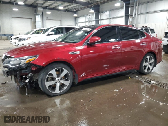 2019 Kia Optima LX with VIN 5XXGT4L32KG306587, listed as a Copart auction lot 52966275 with 185,613 mi miles and Salvage Title. Bid and sale history available at carsss.com. Image 1.