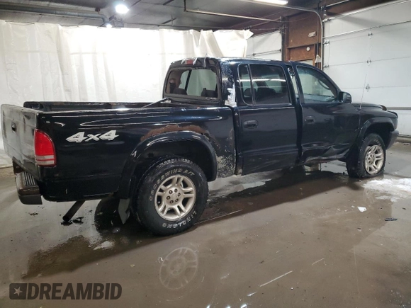 2004 Dodge Dakota Sport z VIN 1D7HG38KX4S782636, wystawiony jako Copart lot #88805195 z przebiegiem 151 620 mil mil oraz Szkoda całkowita • Salvage title. Historia ofert i sprzedaży dostępna na DreamBid. Obrazek 3.