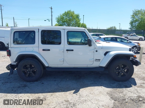 2021 Jeep Wrangler Unlimited Sahara z VIN 1C4HJXEN2MW528137, wystawiony jako IAAI lot #42134514 z przebiegiem 50 030 mil mil oraz . Historia ofert i sprzedaży dostępna na DreamBid. Obrazek 14.