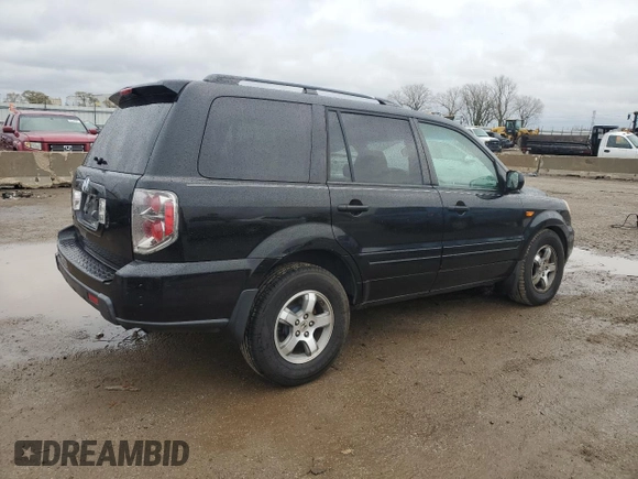 2007 Honda Pilot EX-L with VIN 5FNYF28747B039507, listed as a Copart auction lot 78941304 with 187,291 mi miles and Salvage Title. Bid and sale history available at DreamBid. Image 3.