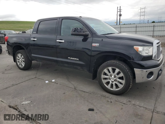 2013 Toyota Tundra Limited with VIN 5TFHW5F18DX288927, listed as a Copart auction lot 61373495 with 141,642 mi miles and Salvage title. Bid and sale history available at DreamBid. Image 4.