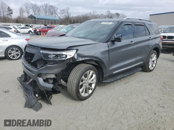 2021 Ford Explorer Platinum with VIN 1FM5K8HC1MGB57882, listed as a Copart auction lot 47325365 with 61,344 mi miles and Salvage Title. Bid and sale history available at carsss.com. Image 1.