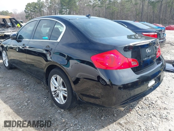 2013 Infiniti G37 x with VIN JN1CV6AR3DM752260, listed as a IAAI auction lot 41780566 with 108,985 mi miles and . Bid and sale history available at carsss.com. Image 3.