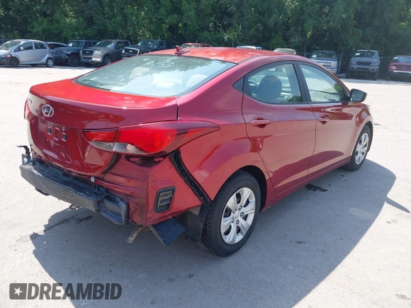 2016 Hyundai Elantra SE with VIN 5NPDH4AE9GH711804, listed as a IAAI auction lot 42451824 with 124,650 mi miles and . Bid and sale history available at DreamBid. Image 4.