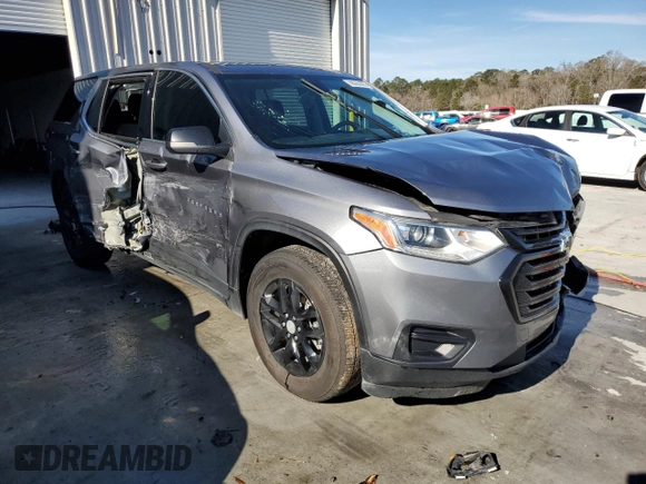 2021 Chevrolet Traverse LS with VIN 1GNERFKW4MJ245004, listed as a Copart auction lot 88063325 with 95,832 mi miles and Salvage title. Bid and sale history available at DreamBid. Image 4.