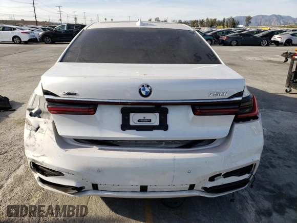 2021 BMW 7 Series 750i xDrive with VIN WBA7U2C0XMCF07700, listed as a Copart auction lot 40681623 with 0 mi miles. Bid and sale history available at carsss.com. Image 6.