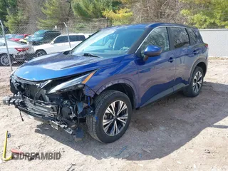 2022 Nissan Rogue SV with VIN 5N1BT3BB7NC694560, listed as a IAAI auction lot 42000129 with 60,299 mi miles. Bid and sale history available at carsss.com. Image 2.