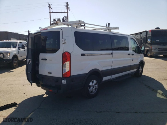 2018 Ford Transit Passenger Wagon XL with VIN 1FBZX2YG9JKA72955, listed as a Copart auction lot 59350194 with 151,401 mi miles and Salvage Title. Bid and sale history available at carsss.com. Image 3.
