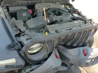 2021 Jeep Wrangler Unlimited Rubicon with VIN 1C4HJXFG1MW649077, listed as a Copart auction lot 68678235 with 52,136 mi miles and Salvage title. Bid and sale history available at DreamBid. Image 16.