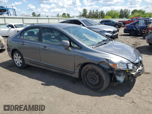 2011 Honda Civic LX with VIN 19XFA1F53BE036467, listed as a Copart auction lot 56015535 with Not Provided miles and Salvage Title. Bid and sale history available at DreamBid. Image 4.