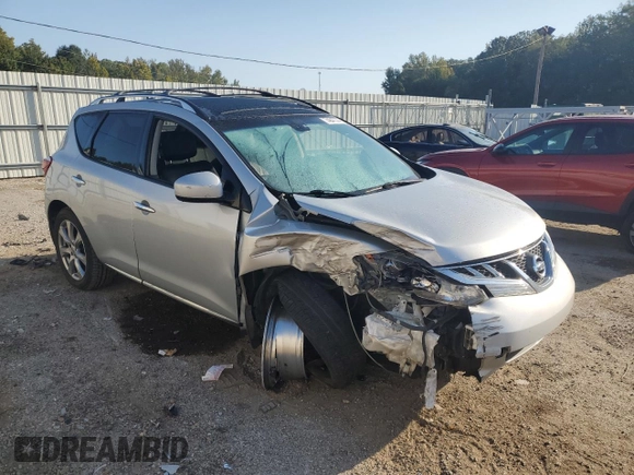 2013 Nissan Murano LE with VIN JN8AZ1MU9DW206289, listed as a Copart auction lot 74847374 with 131,287 mi miles and Salvage Title. Bid and sale history available at DreamBid. Image 4.