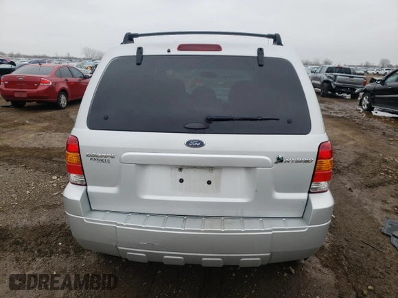 2006 Ford Escape Hybrid with VIN 1FMCU95H86KA52599, listed as a Copart auction lot 81271374 with 188,355 mi miles and Salvage title. Bid and sale history available at DreamBid. Image 6.