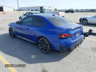 2024 BMW 2 Series M240i xDrive with VIN 3MW53CM06R8E49921, listed as a IAAI auction lot 41779620 with 18,066 mi miles and . Bid and sale history available at carsss.com. Image 3.