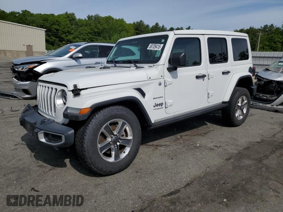 2020 Jeep Wrangler Unlimited Sahara with VIN 1C4HJXEG3LW243396, listed as a Copart auction lot 58709415 with 28,725 mi miles and Salvage title. Bid and sale history available at DreamBid. Image 1.