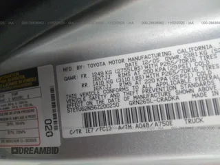 2006 Toyota Tacoma PreRunner z VIN 5TETU62N56Z200250, wystawiony jako IAAI lot #28838962 z przebiegiem Nie podano mil oraz . Historia ofert i sprzedaży dostępna na DreamBid. Obrazek 9.
