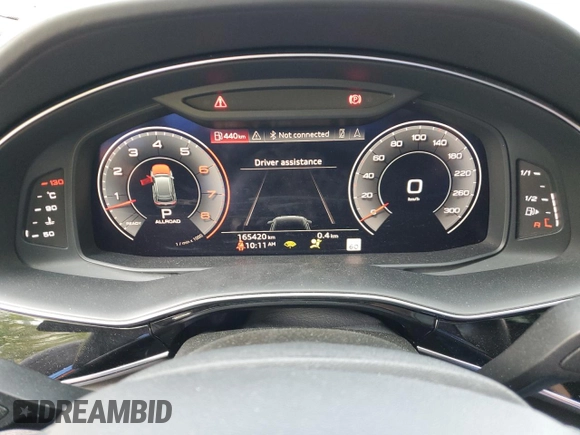 2019 Audi Q8 Prestige with VIN WA1FVAF11KD042250, listed as a Copart auction lot 60295425 with 165,420 mi miles and Salvage title. Bid and sale history available at DreamBid. Image 9.