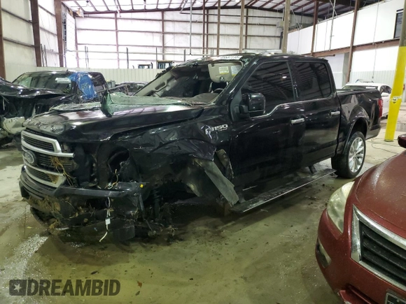 2019 Ford F-150 Limited with VIN 1FTEW1EG9KFD10194, listed as a Copart auction lot 45537115 with 68,179 mi miles and Non Repairable. Bid and sale history available at carsss.com. Image 1.
