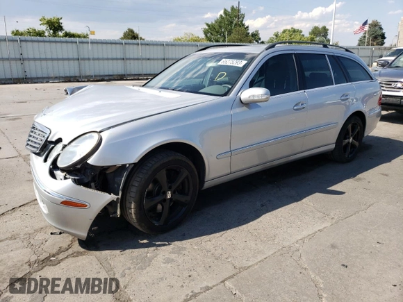 2005 Mercedes-Benz E 500 with VIN WDBUH83J85X167037, listed as a Copart auction lot 65275293 with 107,170 mi miles and Salvage Title. Bid and sale history available at carsss.com. Image 1.
