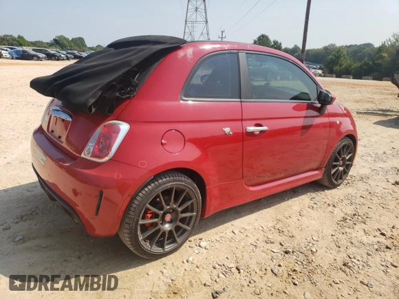 2013 FIAT 500 Abarth with VIN 3C3CFFJH0DT648891, listed as a Copart auction lot 69580054 with 69,507 mi miles and Salvage Title. Bid and sale history available at carsss.com. Image 3.