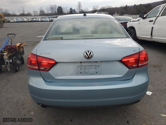 2012 Volkswagen Passat SE with VIN 1VWBP7A31CC059743, listed as a Copart auction lot 47315785 with 106,597 mi miles and Salvage Title. Bid and sale history available at carsss.com. Image 6.
