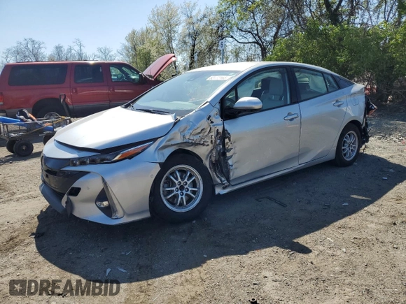 2020 Toyota Prius Prime LE with VIN JTDKARFP3L3129111, listed as a Copart auction lot 52462165 with 56,015 mi miles and Salvage Title. Bid and sale history available at carsss.com. Image 1.
