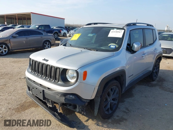 2018 Jeep Renegade Latitude with VIN ZACCJABB5JPJ51584, listed as a IAAI auction lot 41538967 with 85,592 mi miles and . Bid and sale history available at carsss.com. Image 2.