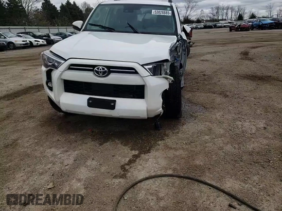 2023 Toyota 4Runner SR5 with VIN JTEEU5JR7P5297006, listed as a Copart auction lot 53828885 with 34,777 mi miles and Salvage title. Bid and sale history available at DreamBid. Image 13.