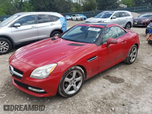 2015 Mercedes-Benz SLK 250 с VIN WDDPK4HA2FF097422, выставлен на аукционе Copart как лот 53867665 с пробегом 106 390 миль миль и Списание • Salvage title. История ставок и продаж доступна на DreamBid. Изображение 1.