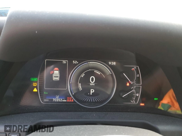 2022 Lexus ES 300h Luxury with VIN 58AEA1C11NU013518, listed as a Copart auction lot 80817474 with 70,352 mi miles and Salvage title. Bid and sale history available at DreamBid. Image 9.