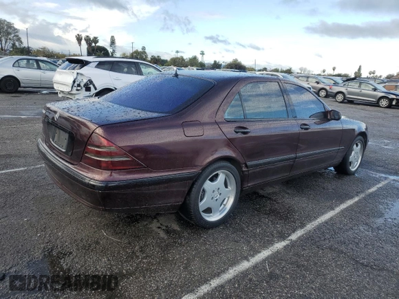 2002 Mercedes-Benz S 430 with VIN WDBNG70J32A302767, listed as a Copart auction lot 48614205 with Not provided miles and Clean title. Bid and sale history available at DreamBid. Image 3.