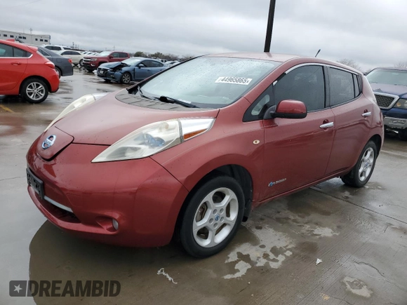 2011 Nissan LEAF SL-e with VIN JN1AZ0CP4BT002048, listed as a Copart auction lot 44965865 with 79,266 mi miles and Clean Title. Bid and sale history available at carsss.com. Image 1.