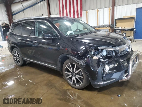 2021 Honda Pilot Touring 8-Passenger with VIN 5FNYF6H96MB040050, listed as a Copart auction lot 53533115 with 38,006 mi miles and Salvage title. Bid and sale history available at DreamBid. Image 4.